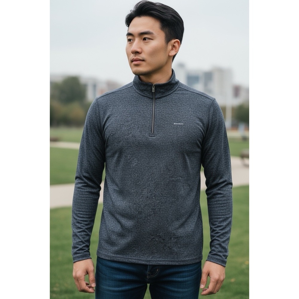 Calvin Klein Long Sleeve Quarter Zip‎ Gray Size L